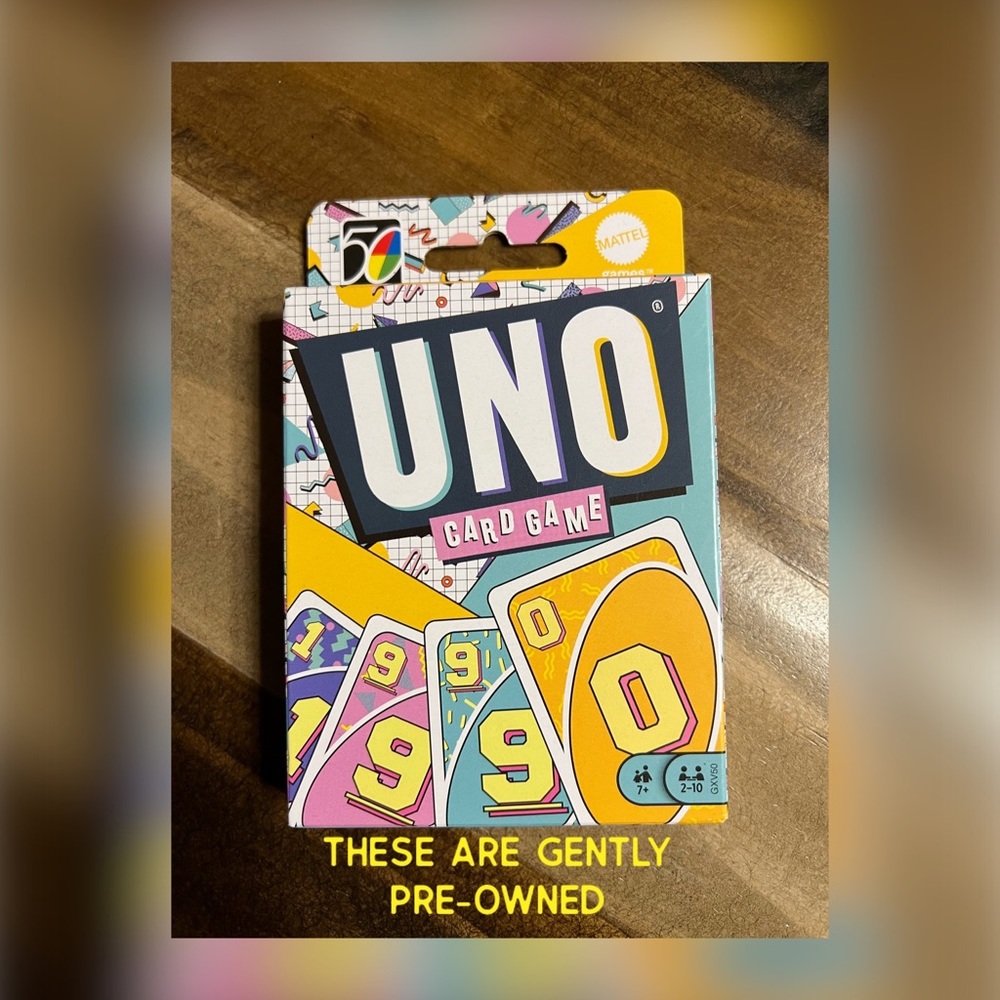Mattel Uno 1990s 90s Retro Version Family Card Game #3 of 5 in Series